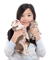 Preventive Care - Girl with Cats