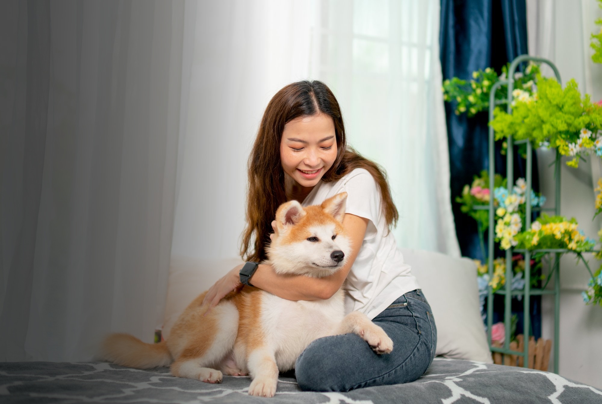 Woman with dog